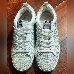 Mi.iM California Rainbow Iridescent Crystal Embellished Sneakers